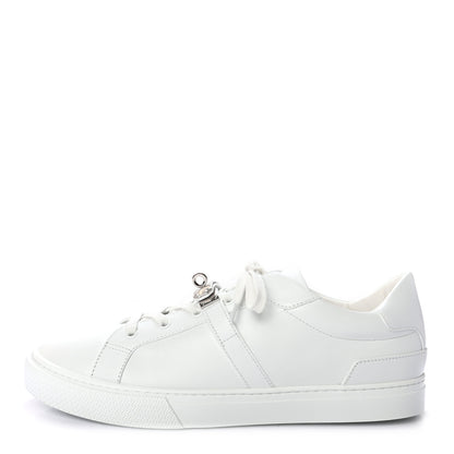 Hermes Calfskin Mens Day Sneakers 44.5 White 1 of 7