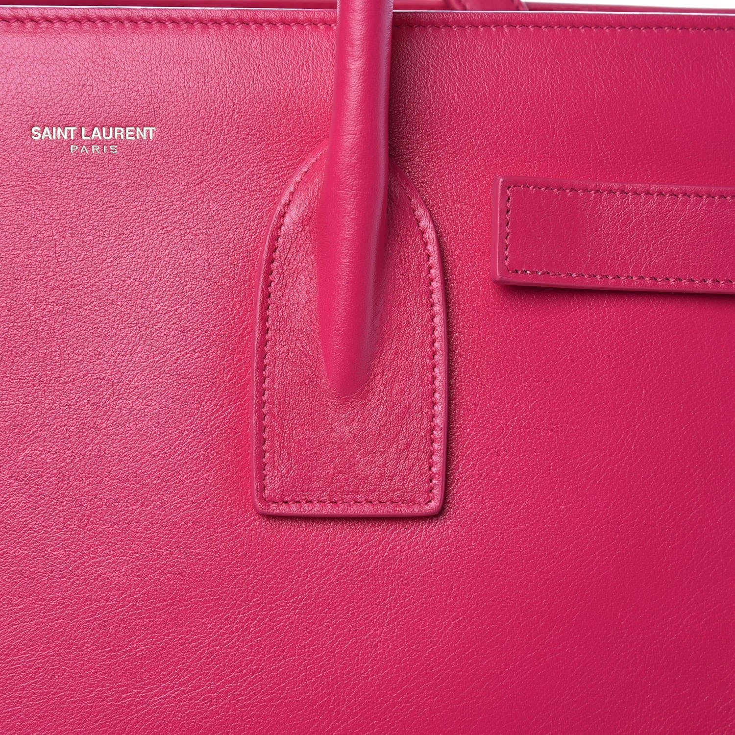 Saint Laurent Calfskin Small Sac De Jour Bubblegum 10 of 10