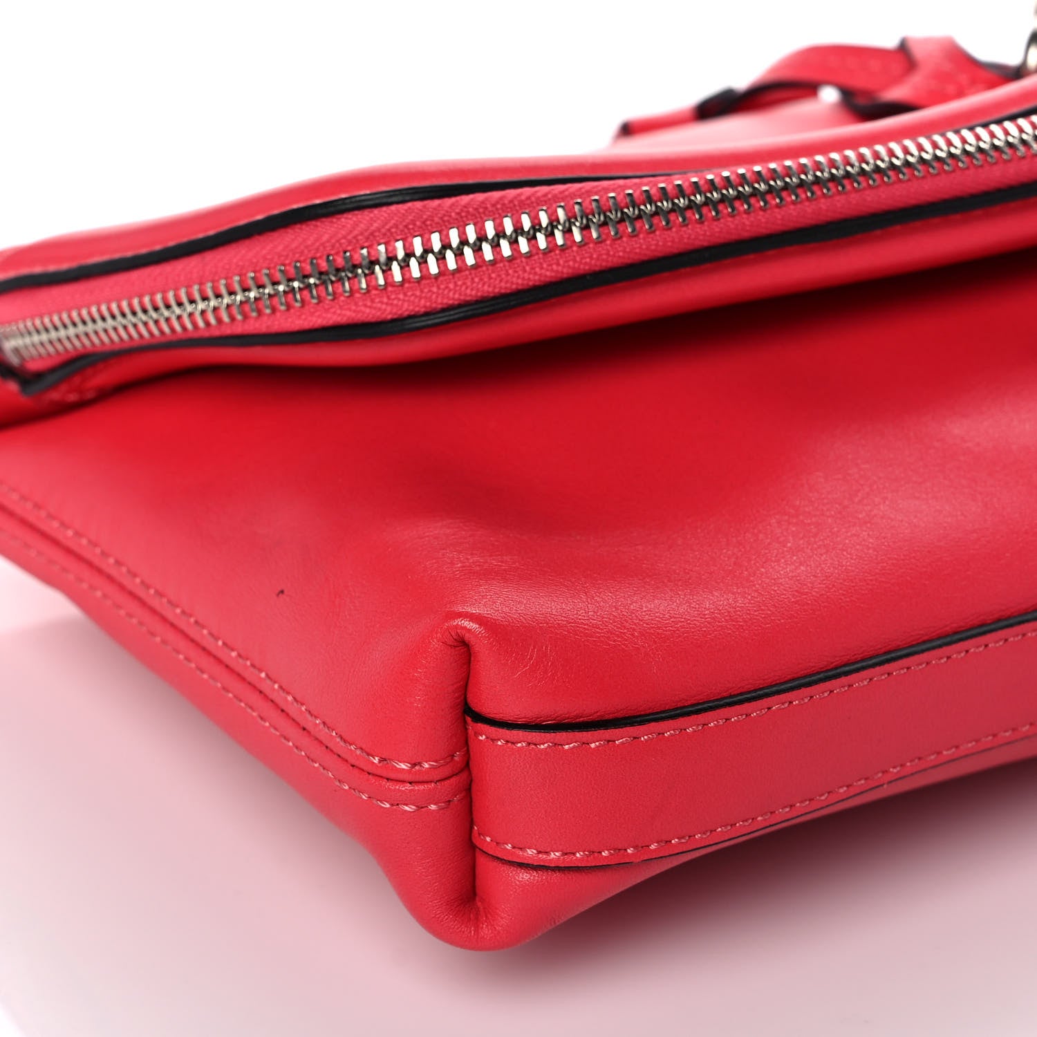 Alexander McQueen Nappa Padlock Skull Clutch Red 8 of 11