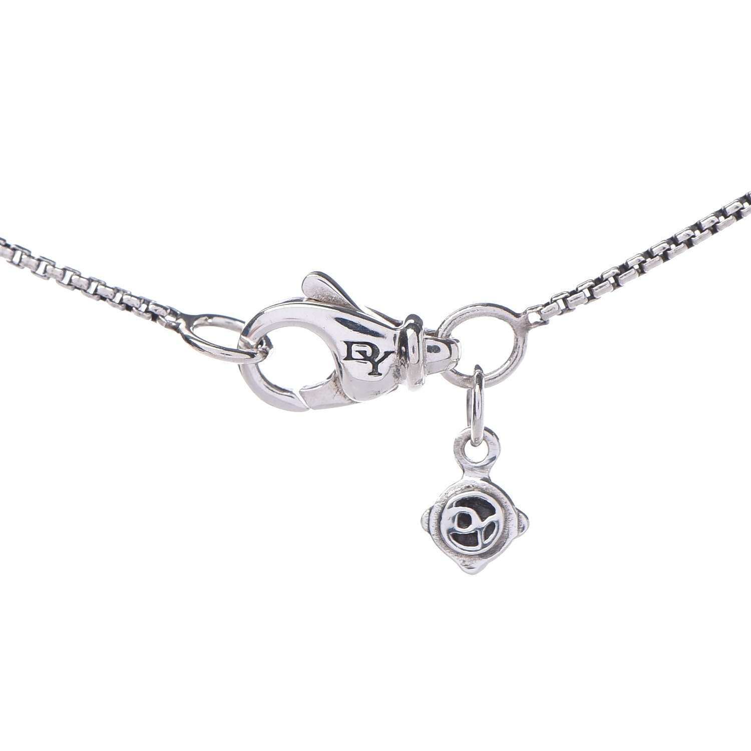 David Yurman Sterling Silver 18K Yellow Gold 19mm Cable Disc Necklace 5 of 5