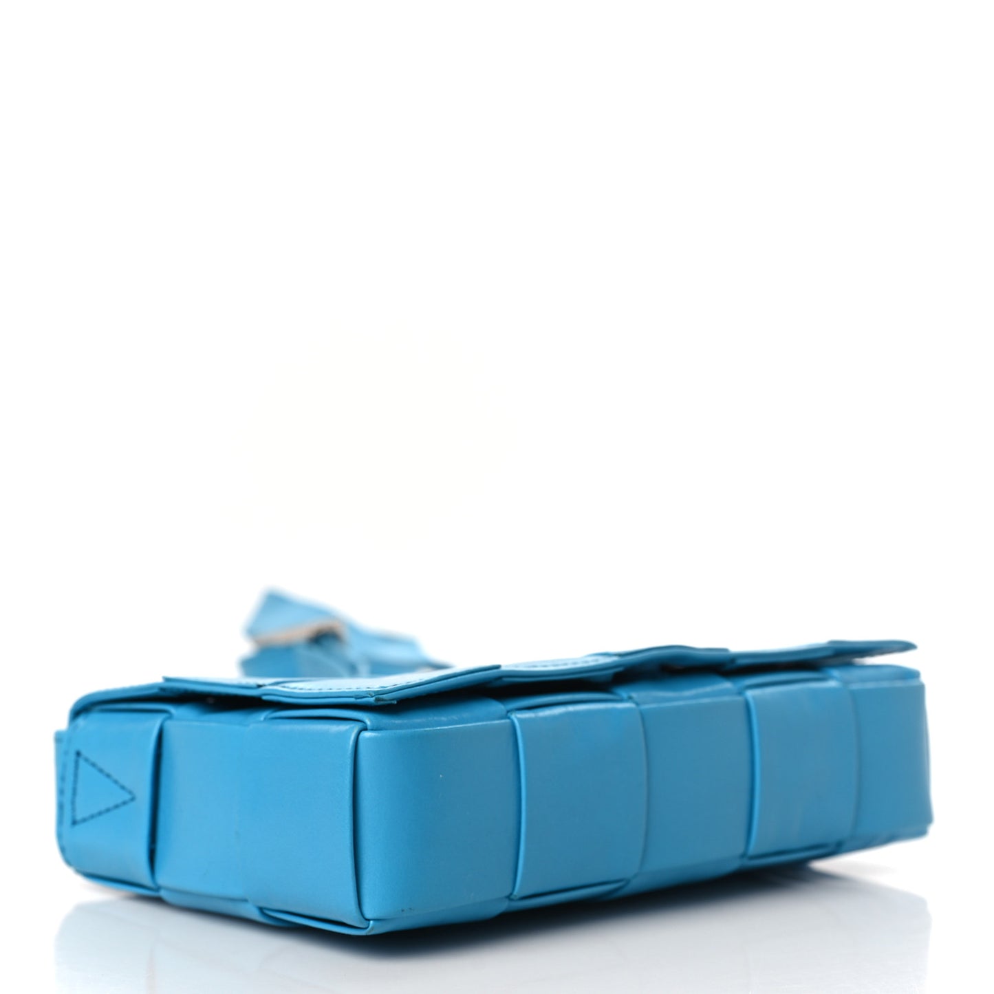 Paper Calfskin Maxi Intreccio Cassette Crossbody Bag Pool