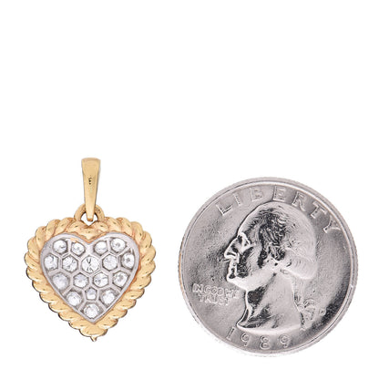 Van Cleef & Arpels 18K Yellow Gold Diamonds Heart Pendant 2 of 3
