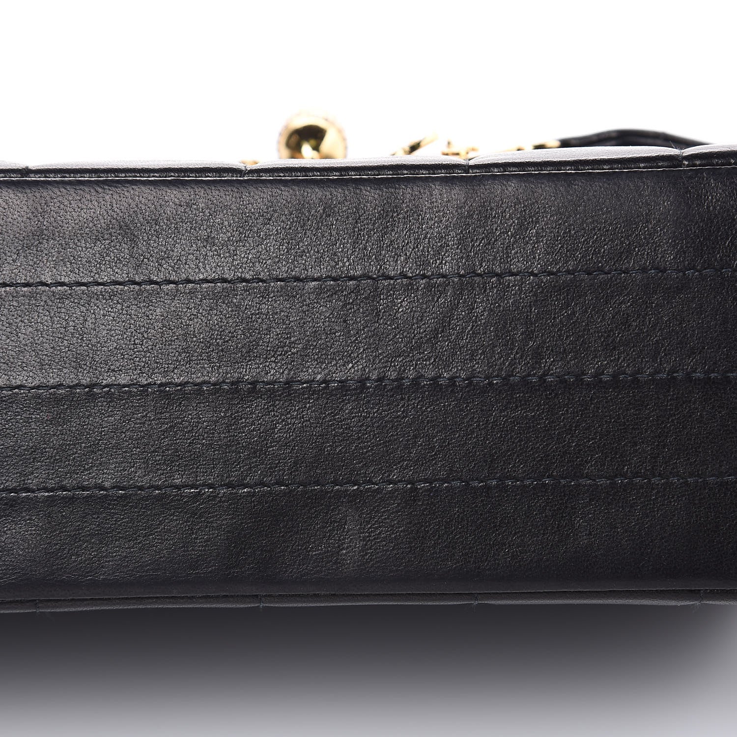 Chanel Lambskin Quilted Crystal Chocolate Bar Charm Flap Black 10 of 16
