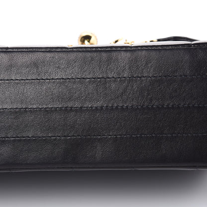 Chanel Lambskin Quilted Crystal Chocolate Bar Charm Flap Black 10 of 16