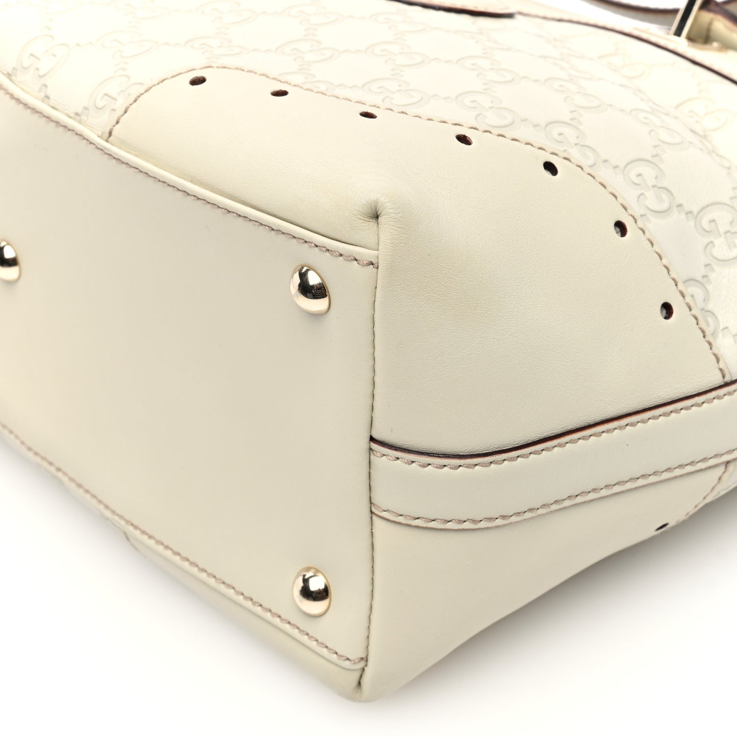 Guccissima Large Punch Tote Ivory