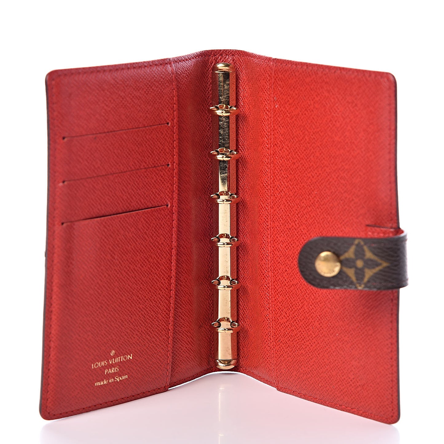 Monogram Groom Small Ring Agenda Cover Red