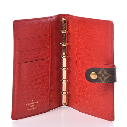 Louis Vuitton Monogram Groom Small Ring Agenda Cover Red 5 of 6