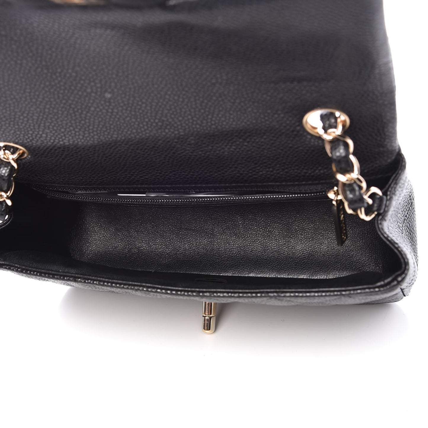 Caviar Quilted Mini Rectangular Flap Black