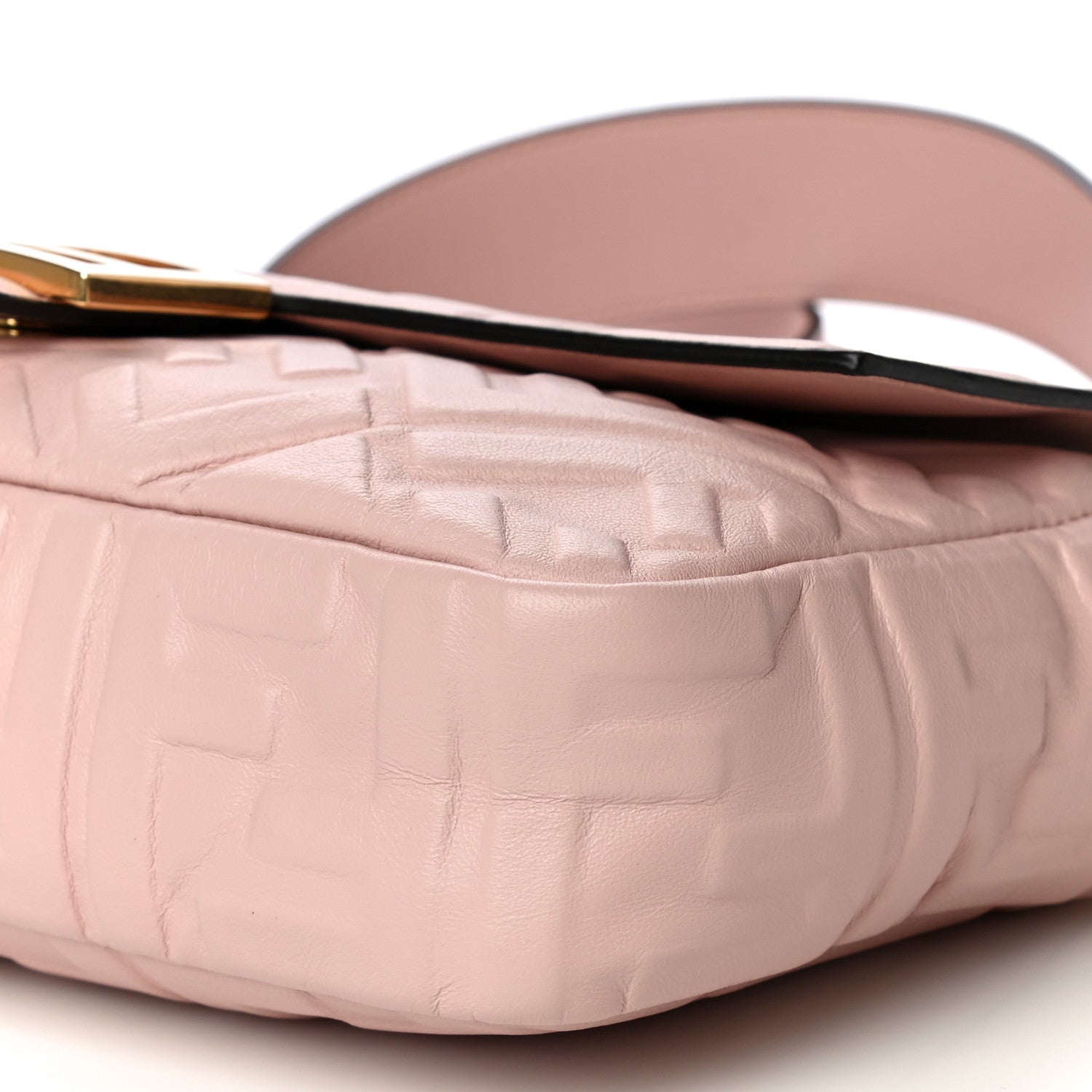 Fendi Nappa FF 1974 Embossed Baguette Rosa Quarzo 11 of 12