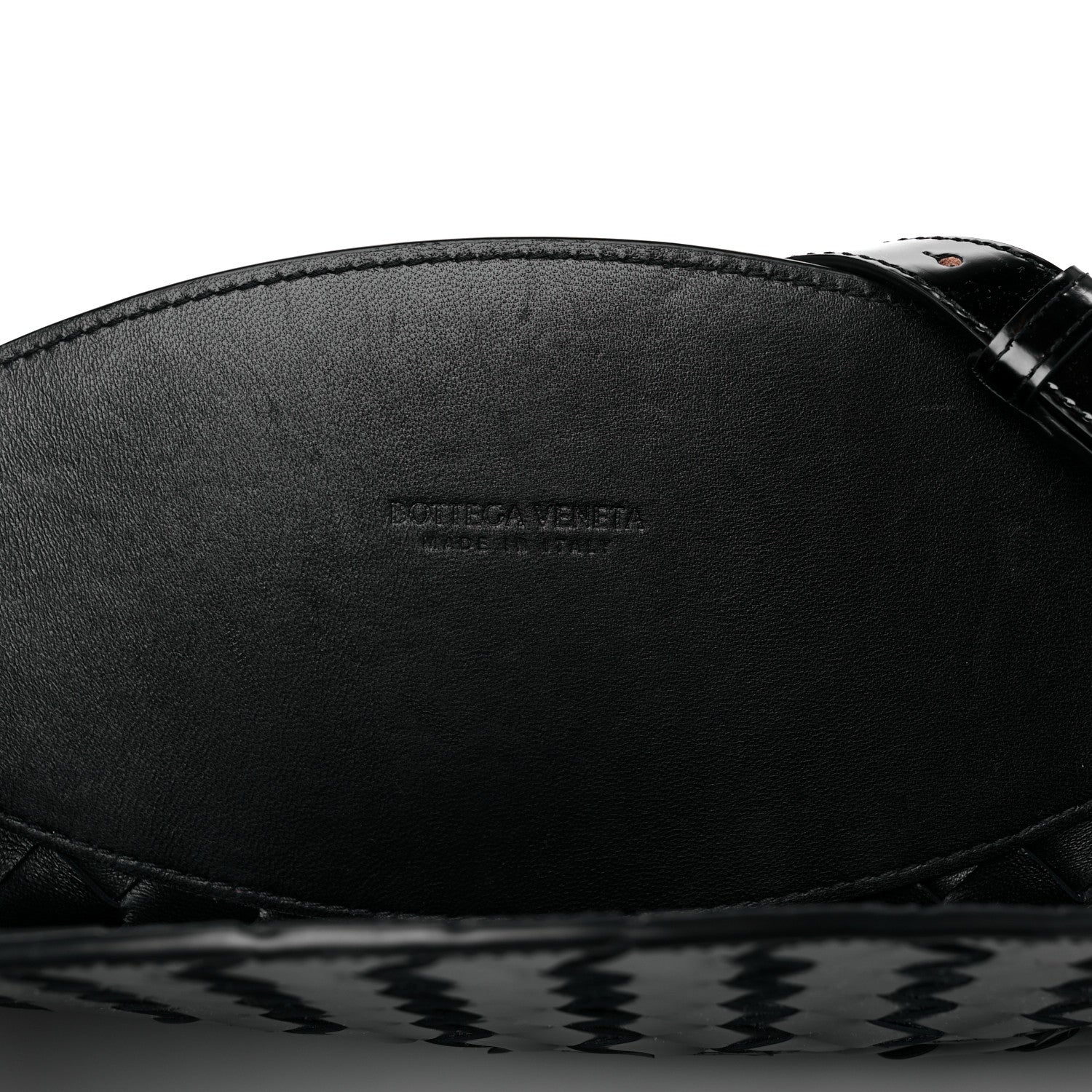 Bottega Veneta Patent Intrecciato Shoulder Bag Black 6 of 10