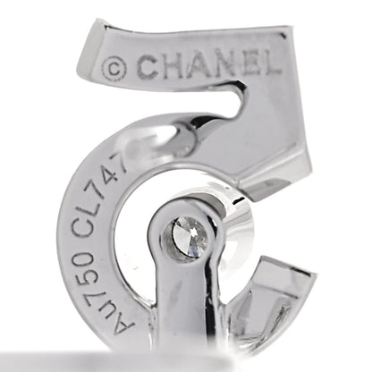 Chanel 18K White Gold Diamond Eternal No.5 Single Earring 4 of 4