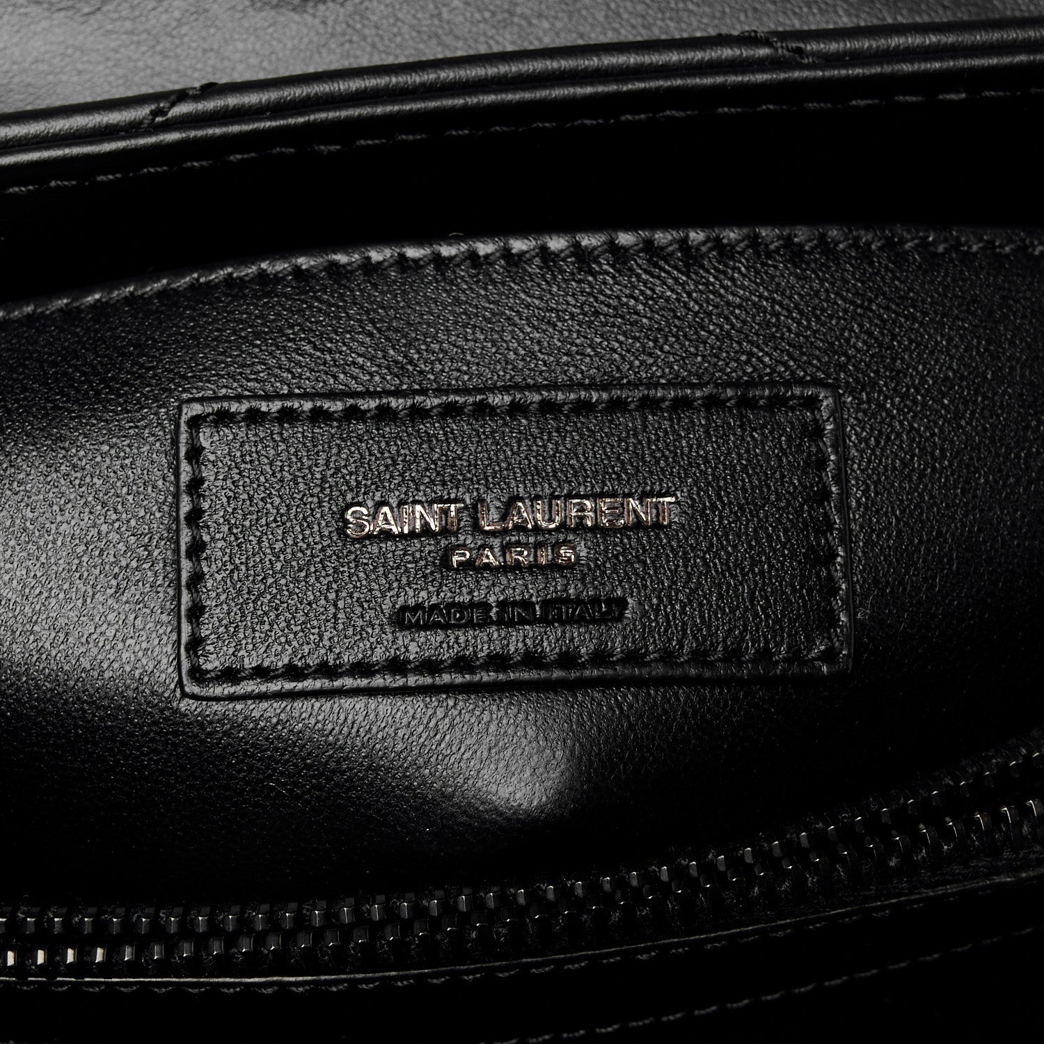 Saint Laurent Calfskin Y Quilted Monogram Monochrome Small Loulou Chain Satchel Black 7 of 12