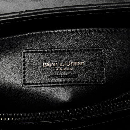 Saint Laurent Calfskin Y Quilted Monogram Monochrome Small Loulou Chain Satchel Black 7 of 12