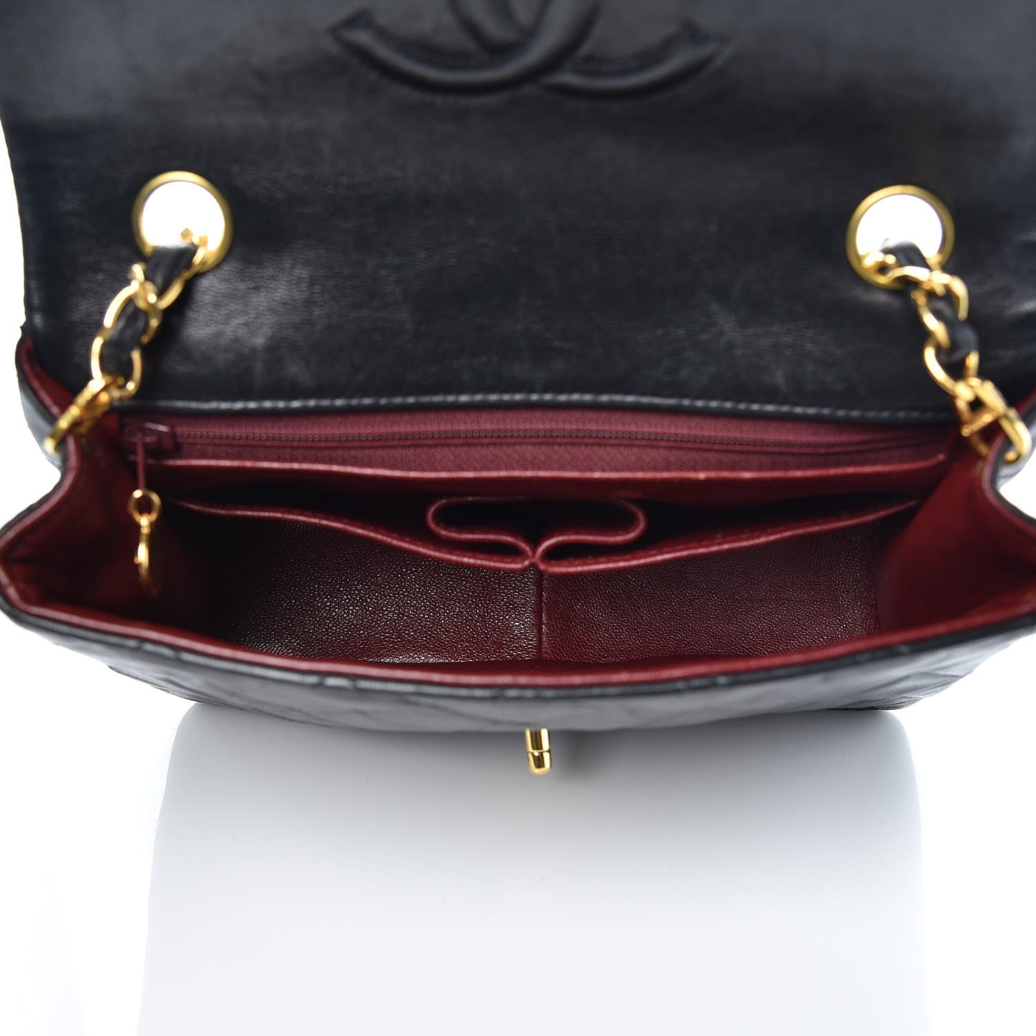 Chanel Lambskin Quilted Mini Square Flap Black 5 of 14