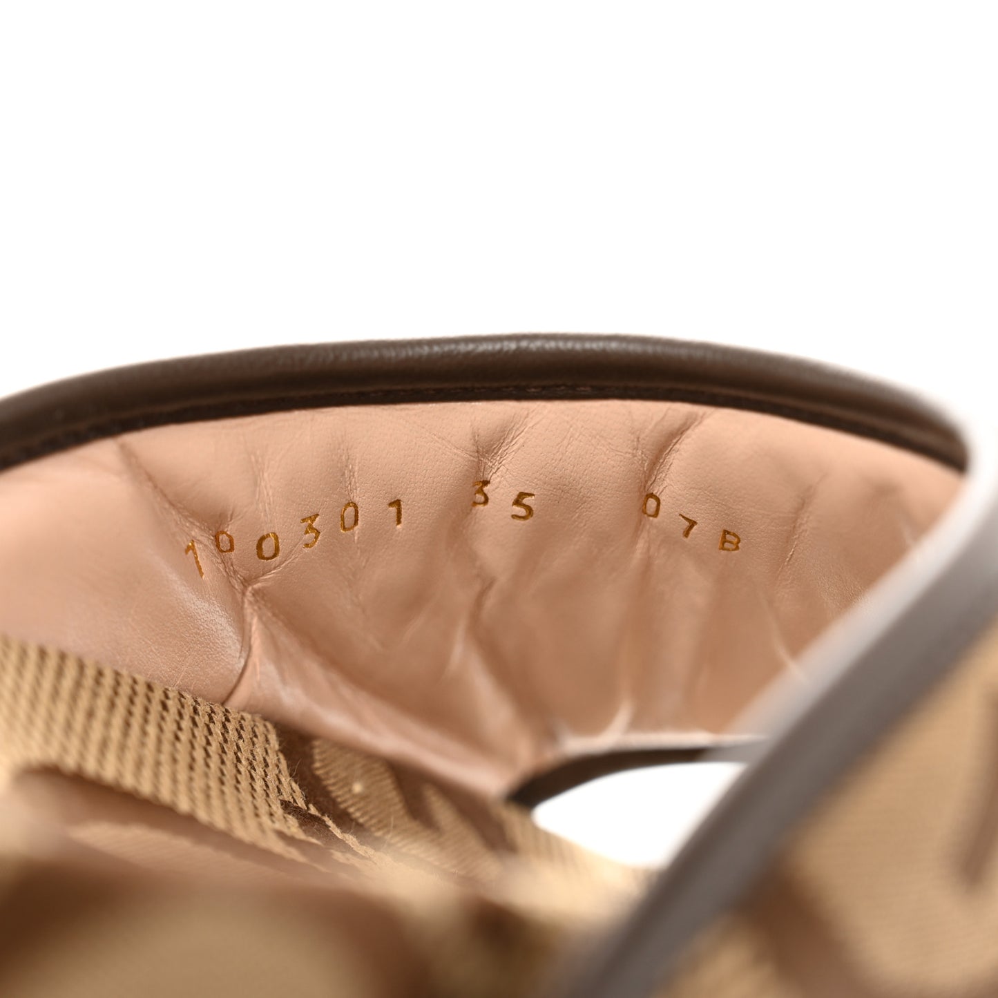 Monogram Jumbo GG Nappa Samoa Platform 40mm Slide Sandals 35 Camel Ebony New Acero