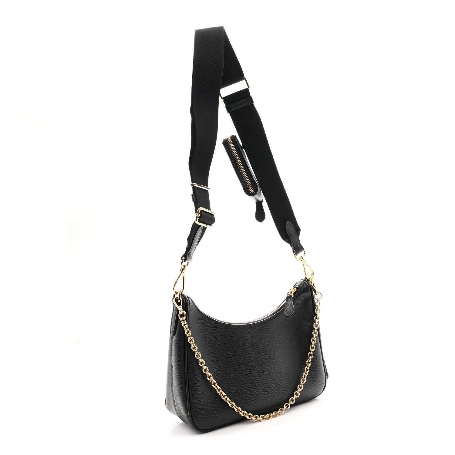 Prada Saffiano Lux Re-Edition 2005 Shoulder Bag Black 3 of 12