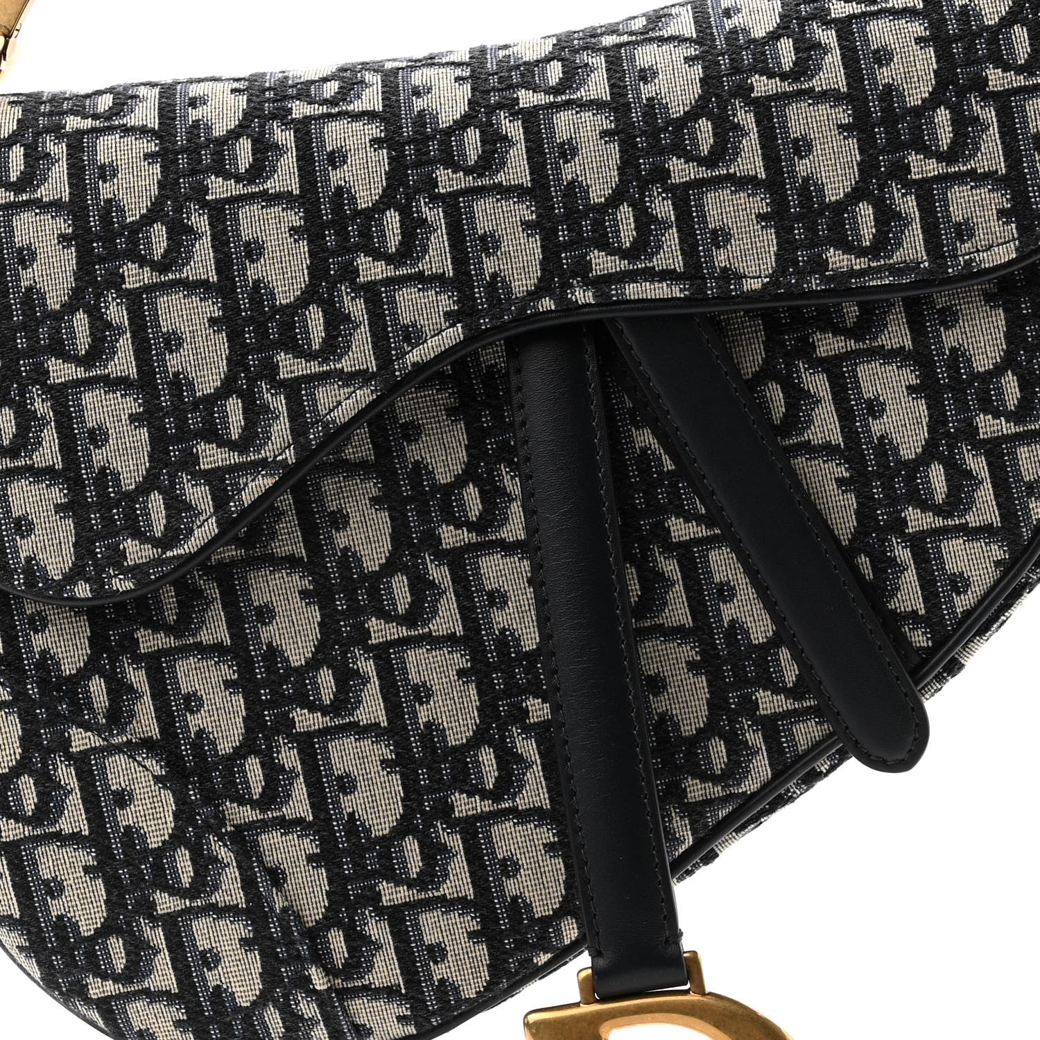 Christian Dior Oblique Saddle Bag Blue 7 of 10