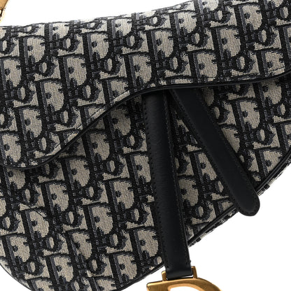 Christian Dior Oblique Saddle Bag Blue 7 of 10