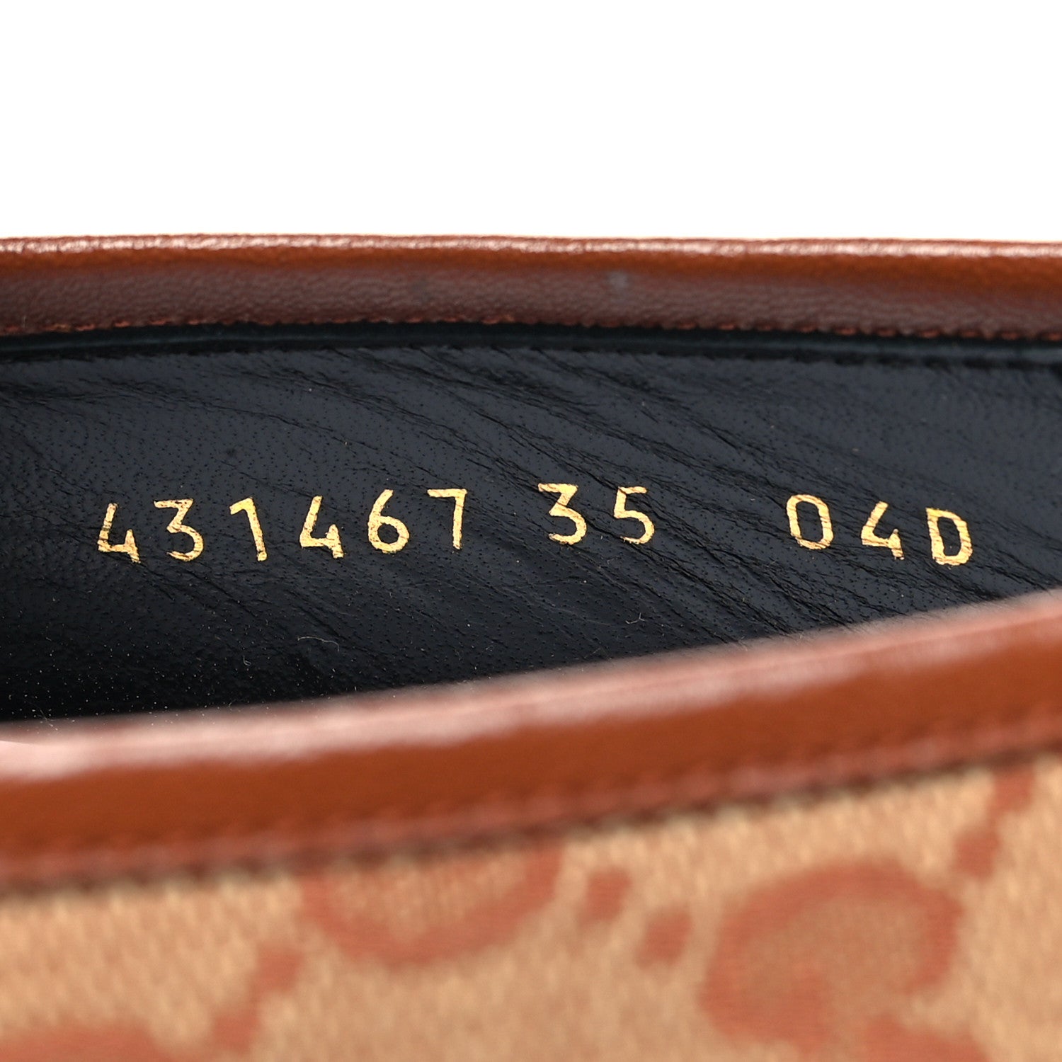 Gucci Canvas GG Monogram Horsebit Womens Jordaan Loafers 35 Beige Ruggine 6 of 8