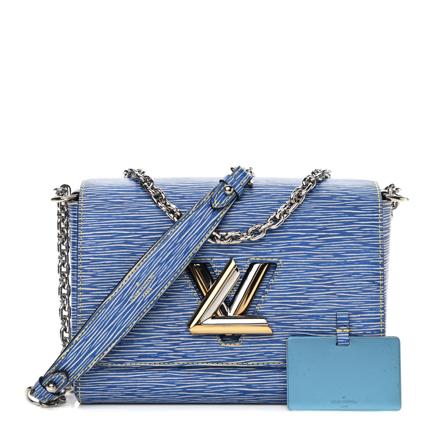 Epi Twist Shoulder Bag MM Denim Light