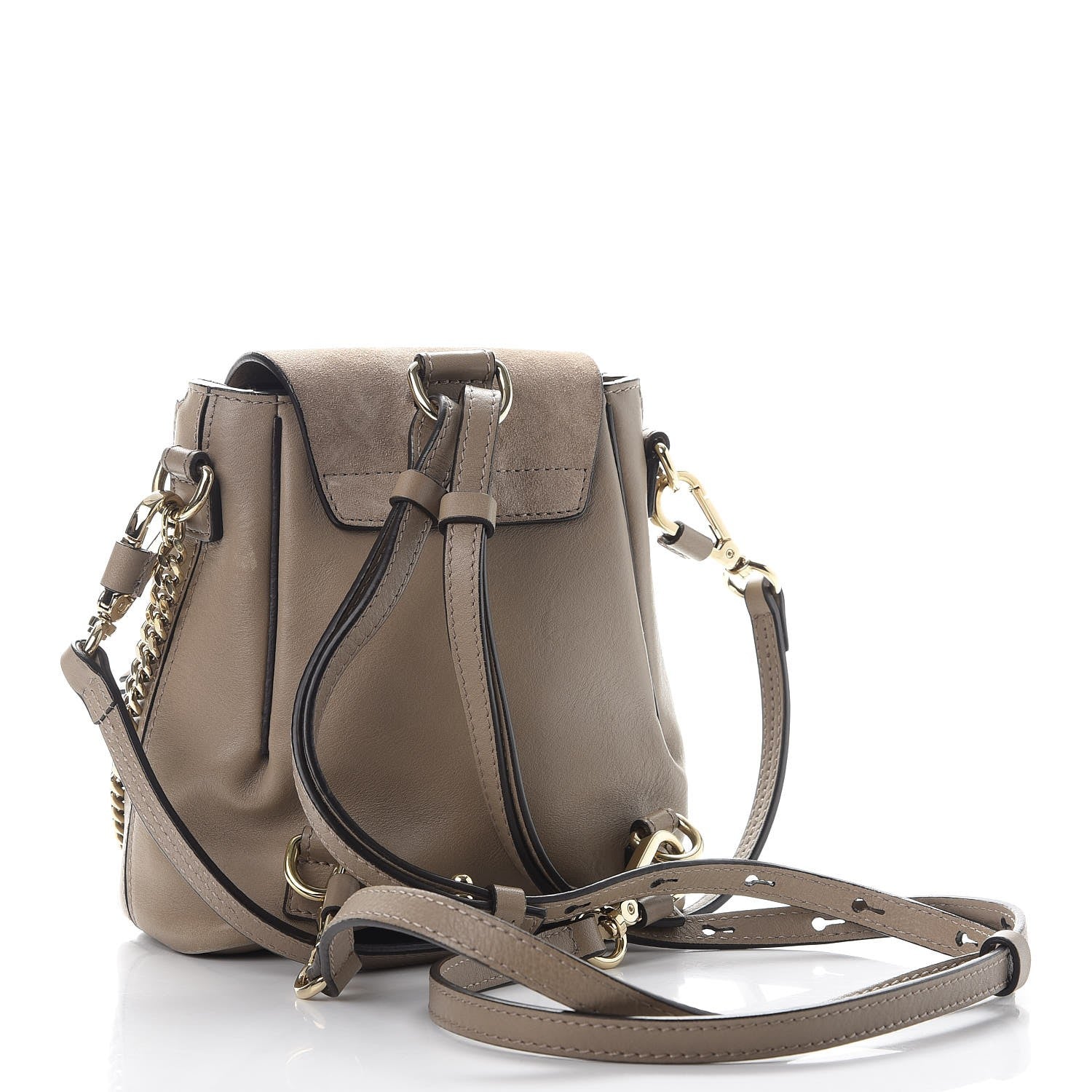 Chloe Suede Calfskin Mini Faye Backpack Motty Grey 3 of 21