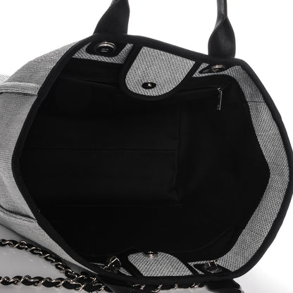 Chanel Canvas Large Deauville Tote Grey 5 of 7