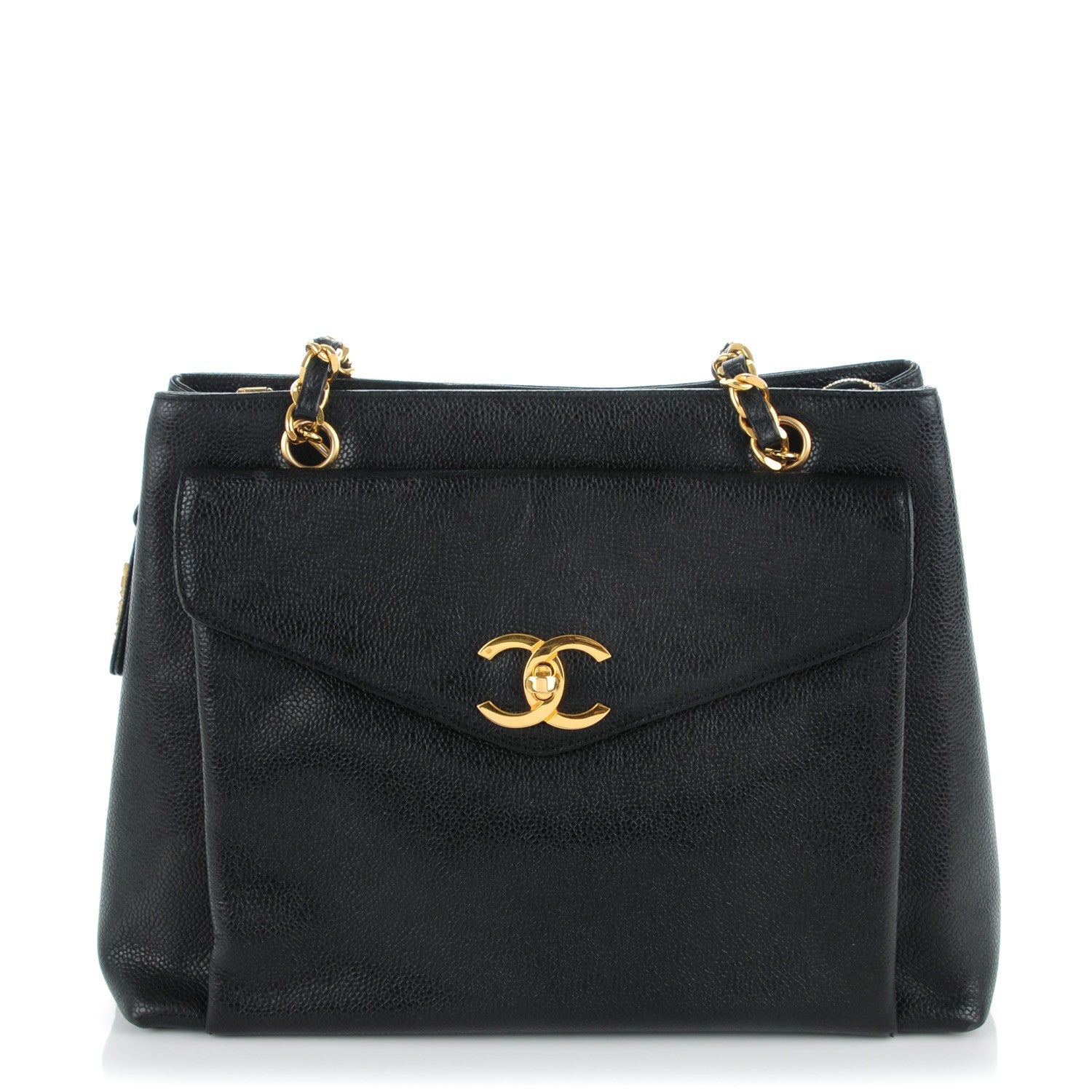Chanel Caviar Flap Shoulder Bag Black 1 of 9