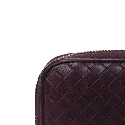 Bottega Veneta Nappa Intrecciato Zip Around Wallet Aubergine 12 of 14