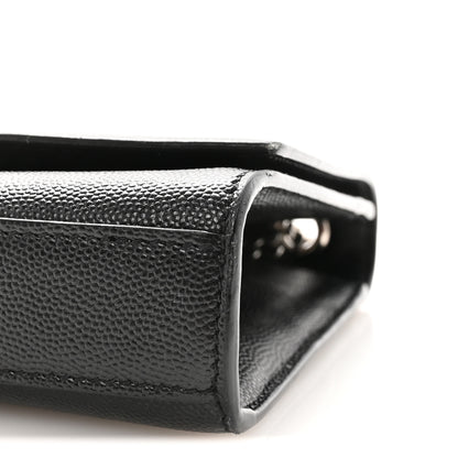 Saint Laurent Grain De Poudre Small Monogram Kate Satchel Black 9 of 9