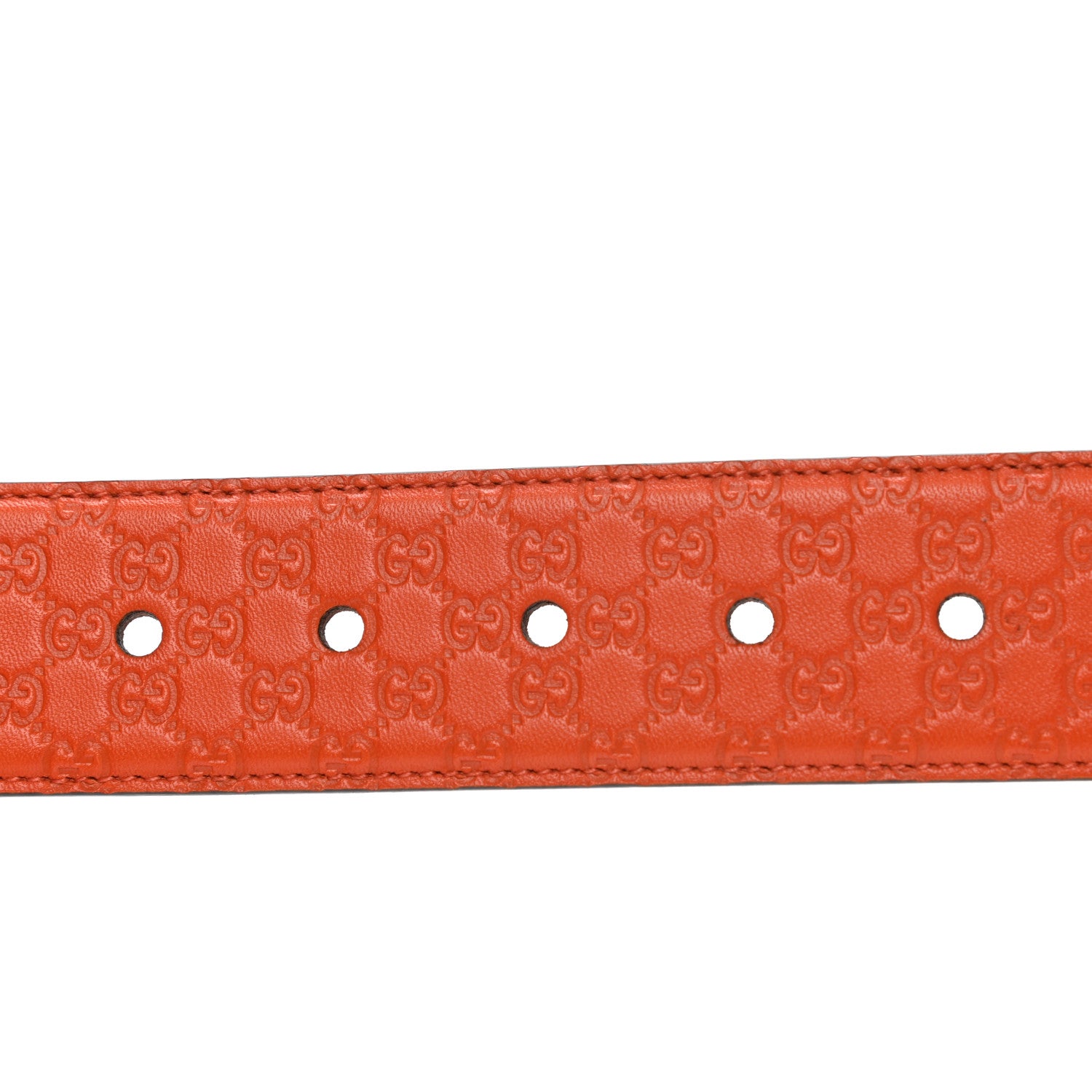Gucci Soft Microguccissima 40mm Belt 95 38 Sun Orange 3 of 5