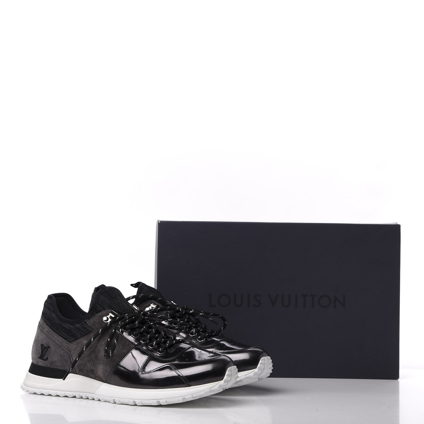 Metallic Patent Suede Run Away Sneakers 8.5 Grey