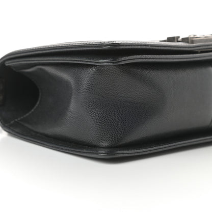 Chanel Caviar Chevron Quilted Medium Boy Flap Black 9 of 12