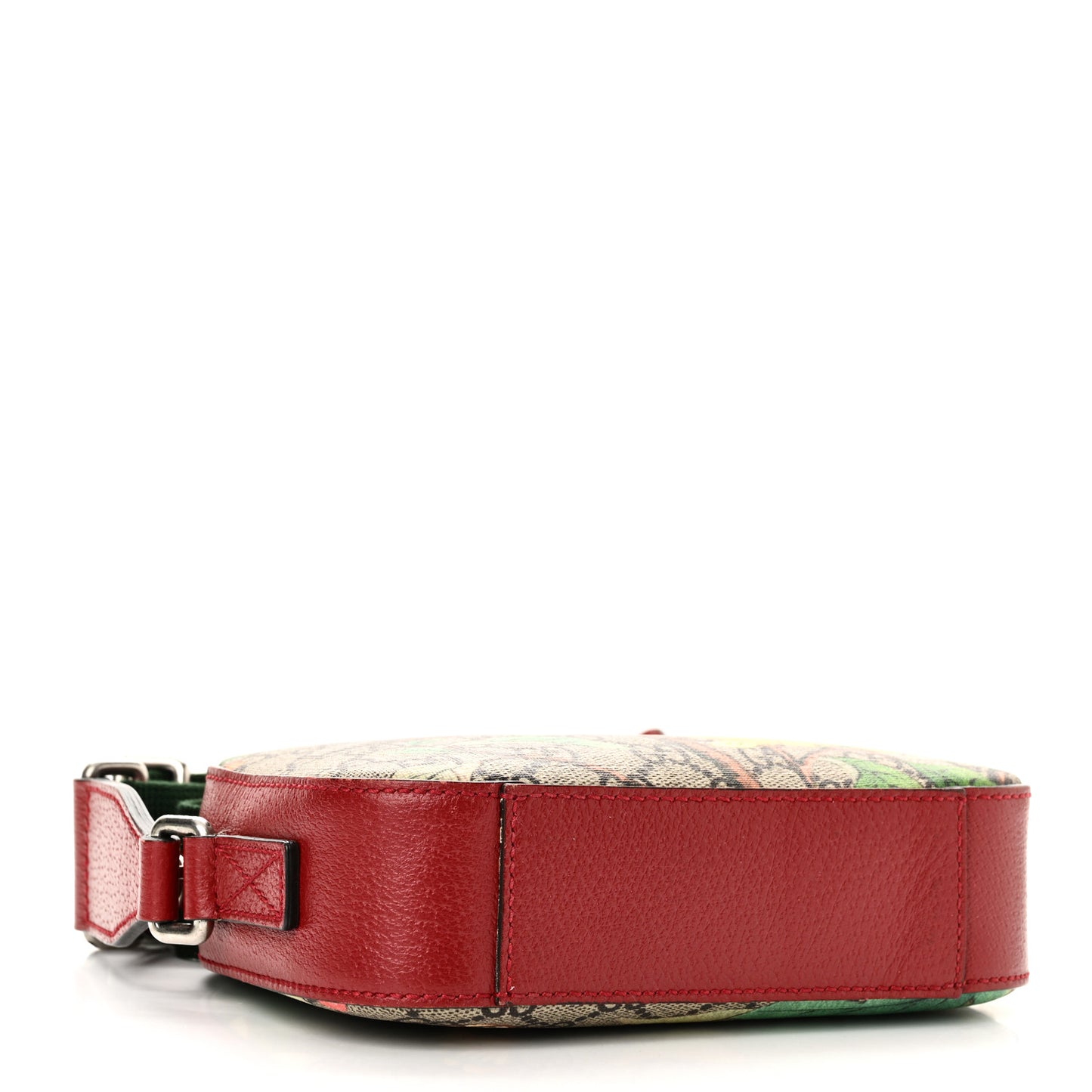 GG Supreme Monogram Tian Web Small Camera Bag Beige Multicolor Red