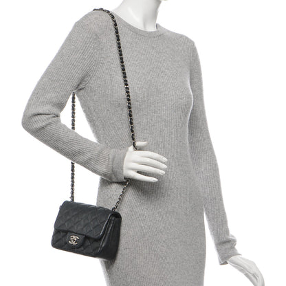 Chanel Lambskin Quilted Mini Square Flap Black 5 of 12