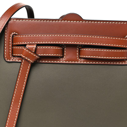 Loewe Calfskin Linen Mini Lazo Tote Khaki Green 7 of 9