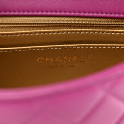 Chanel Lambskin Quilted Mini Pearl Crush Flap Purple 7 of 10