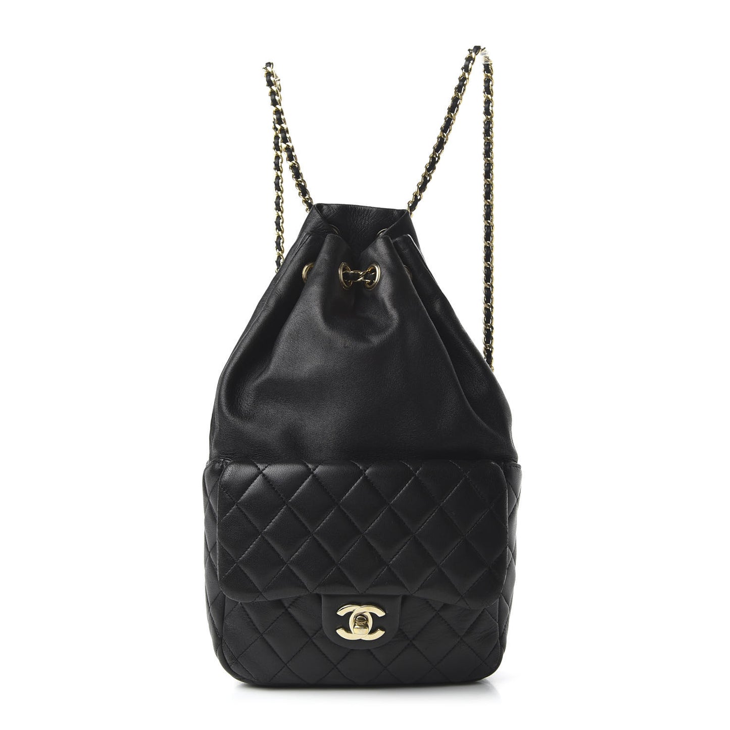 Lambskin Quilted Small in Seoul Backpack Black