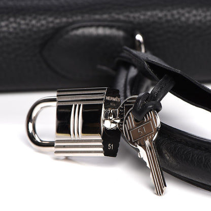 Hermes Taurillon Clemence Shoulder Kelly 40 Black 27 of 29