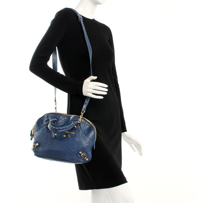 Balenciaga Agneau Giant 12 Gold Hardware Bowling Bag Bleu Persan 4 of 8