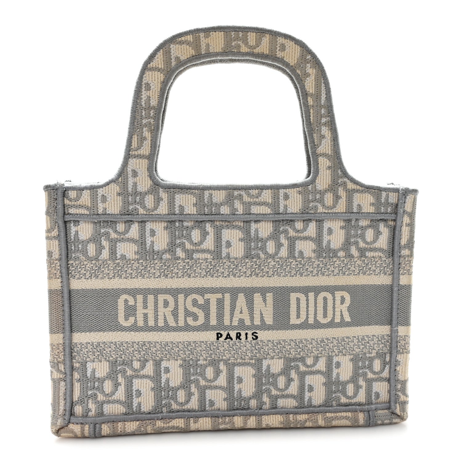 Christian Dior Oblique Mini Book Tote Grey Multicolor 1 of 12