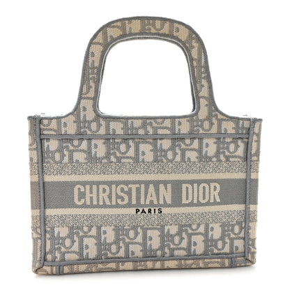 Christian Dior Oblique Mini Book Tote Grey Multicolor 1 of 12