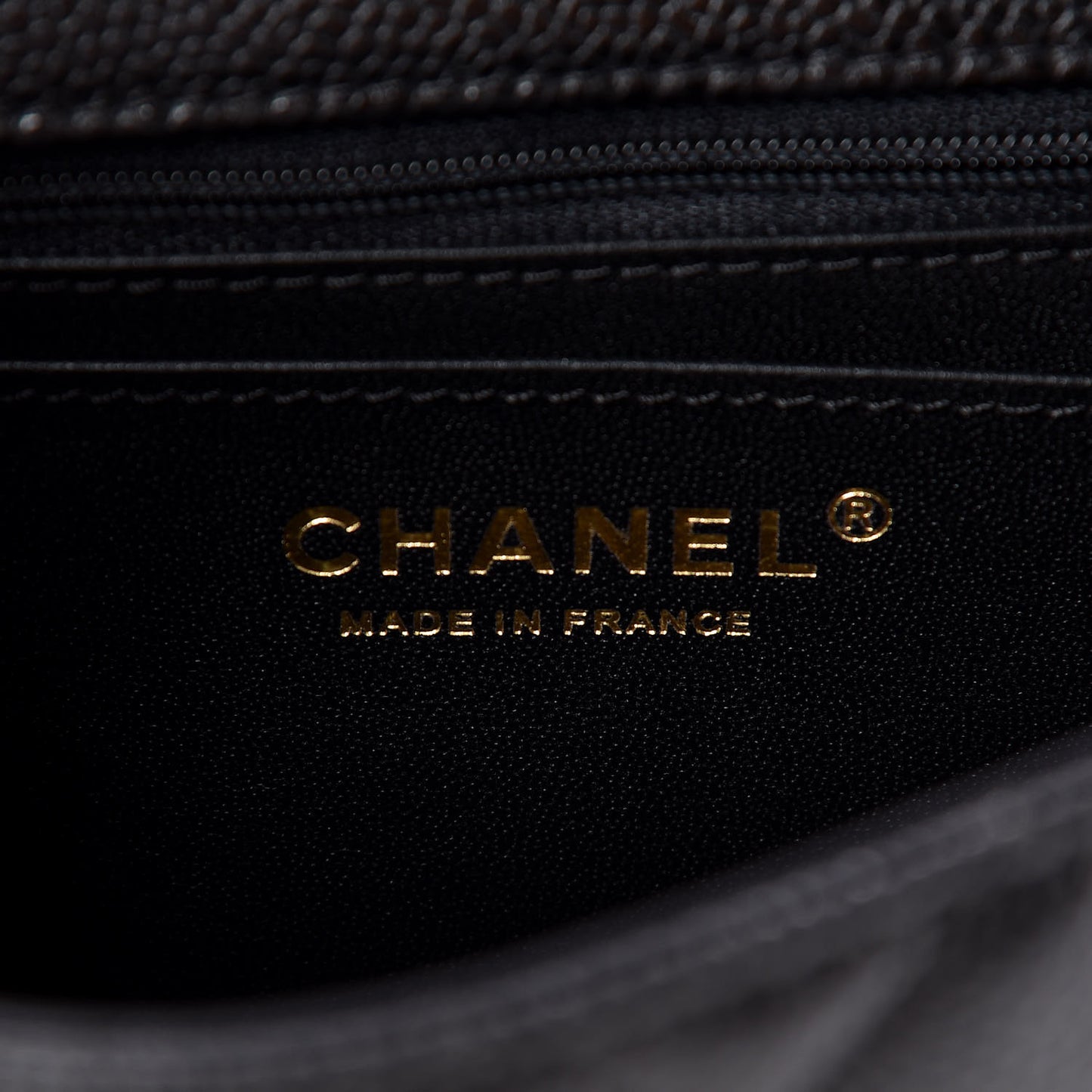 Caviar Quilted Mini Rectangular Flap Black