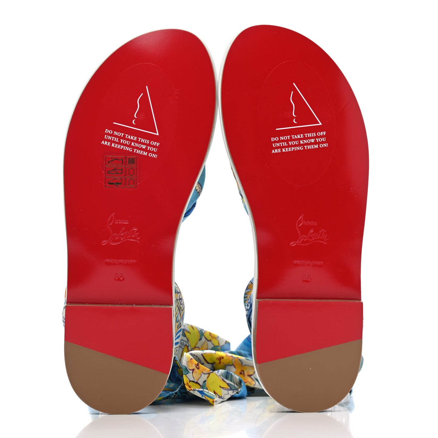 Nappa Crepe Satin Spetsos Flat Sandals 38 Bianco Multicolor