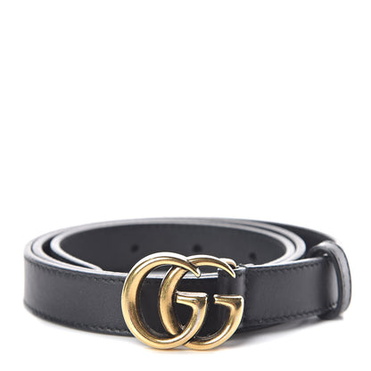 Gucci Calfskin Double G 20mm Belt 75 30 Black 1 of 6