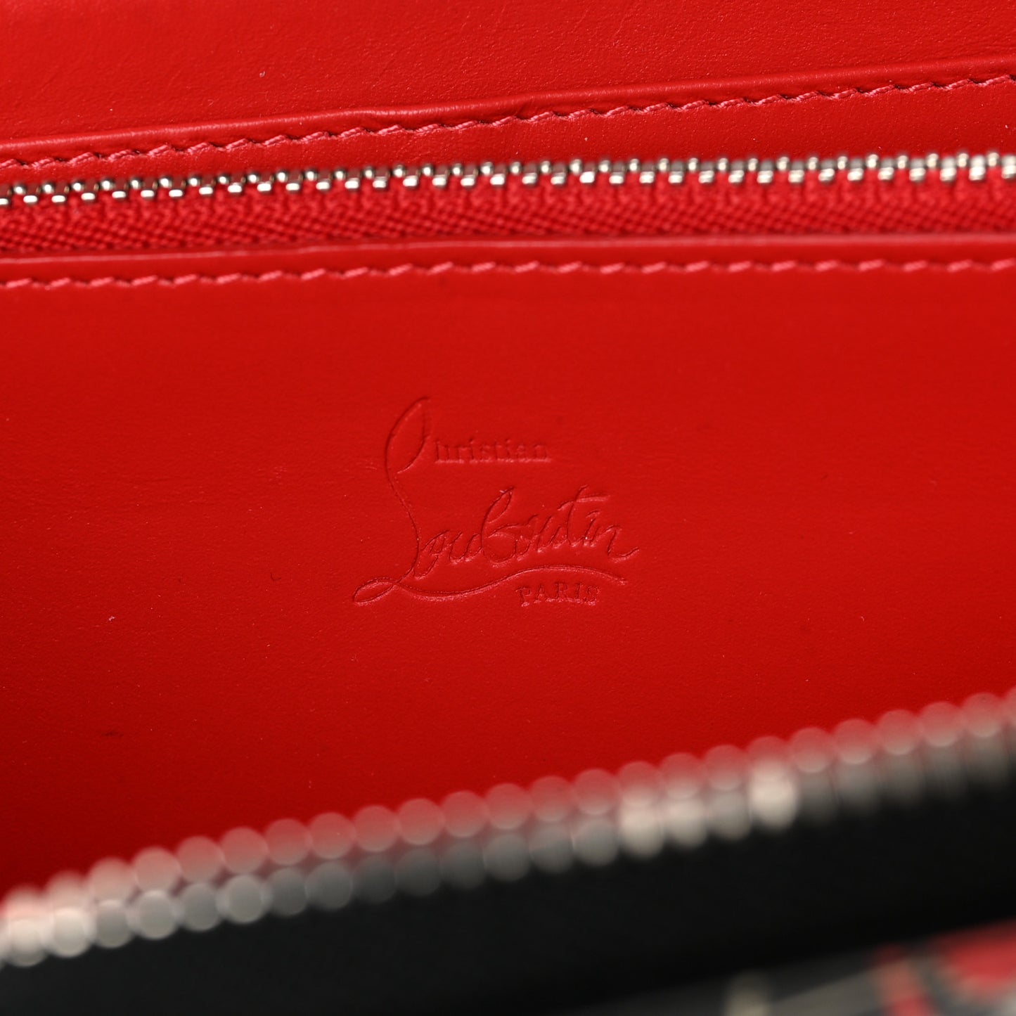 Patent Loubitag Graffiti Panettone Zip Wallet Black