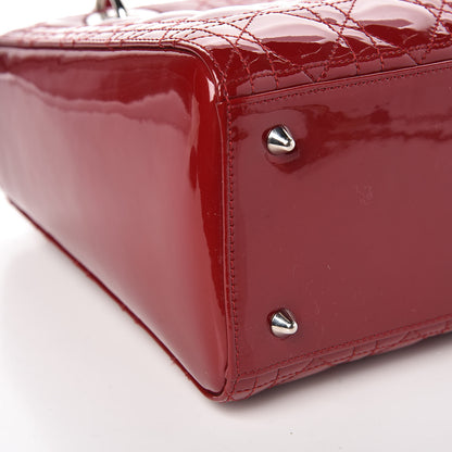 Christian Dior Patent Cannage Medium Lady Dior Red 8 of 9
