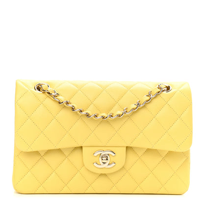 Chanel Caviar Quilted Small Double Flap Yellow 1 of 11