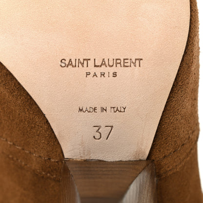 Saint Laurent Suede Twine Soho Niki 105 Thigh High Boots 37 Light Land 6 of 11