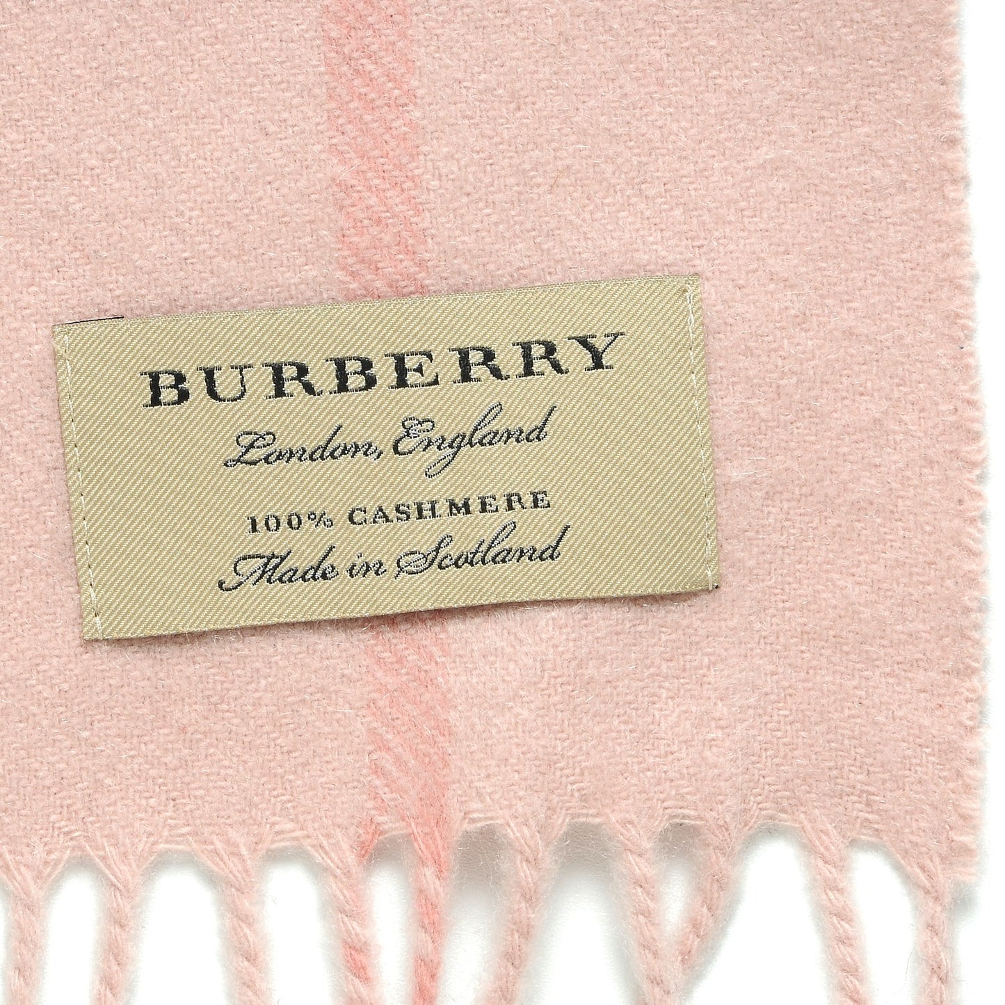 Cashmere Giant Heritage Check Fringe Scarf Ash Rose