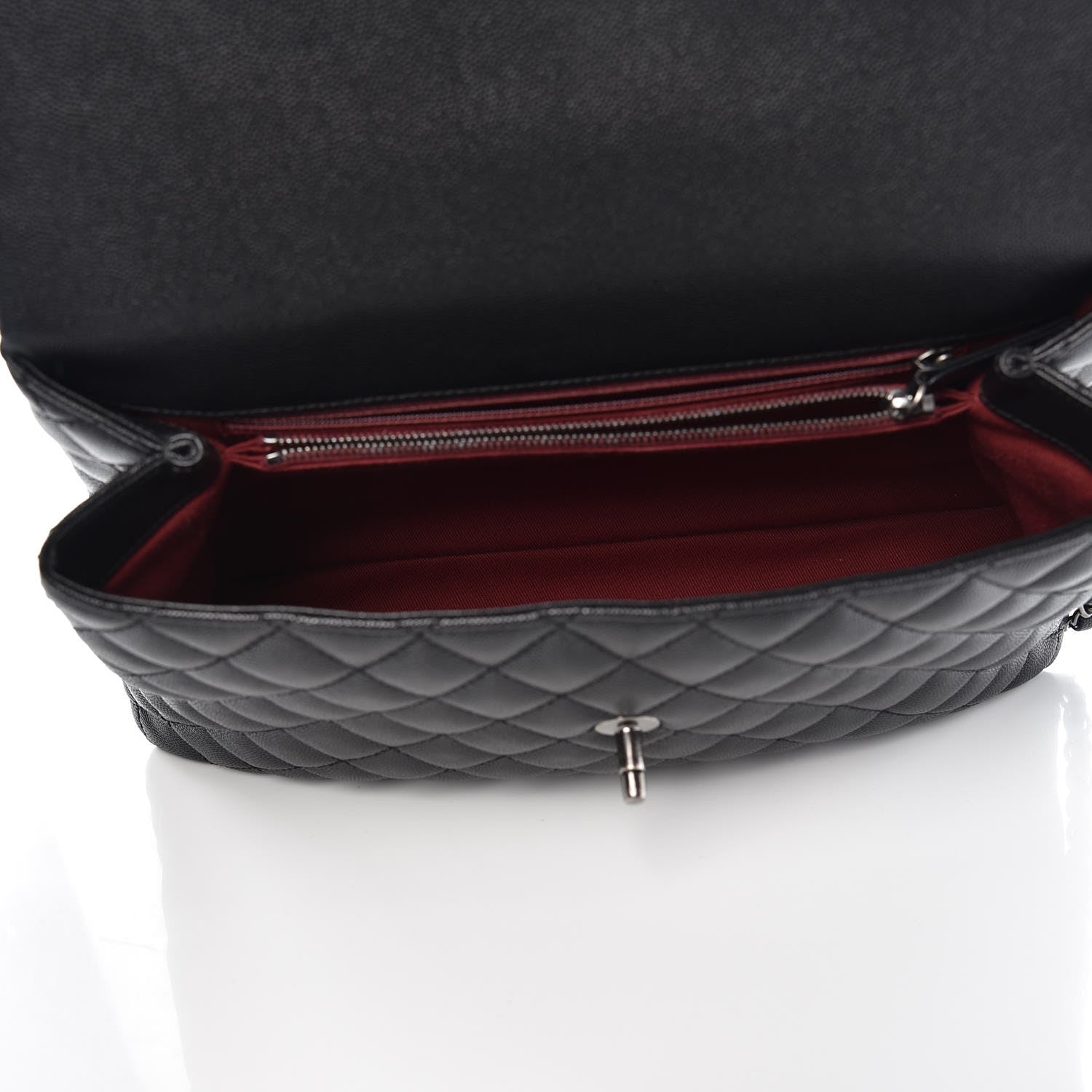 Chanel Caviar Quilted Medium Coco Handle Flap Black 5 of 7